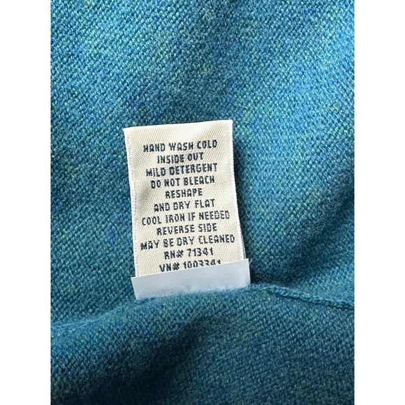 LL Bean Women's 100% Cashmere Aqua Blue Crew Neck Sweater sz 2X (15889) - Picture 7 of 7